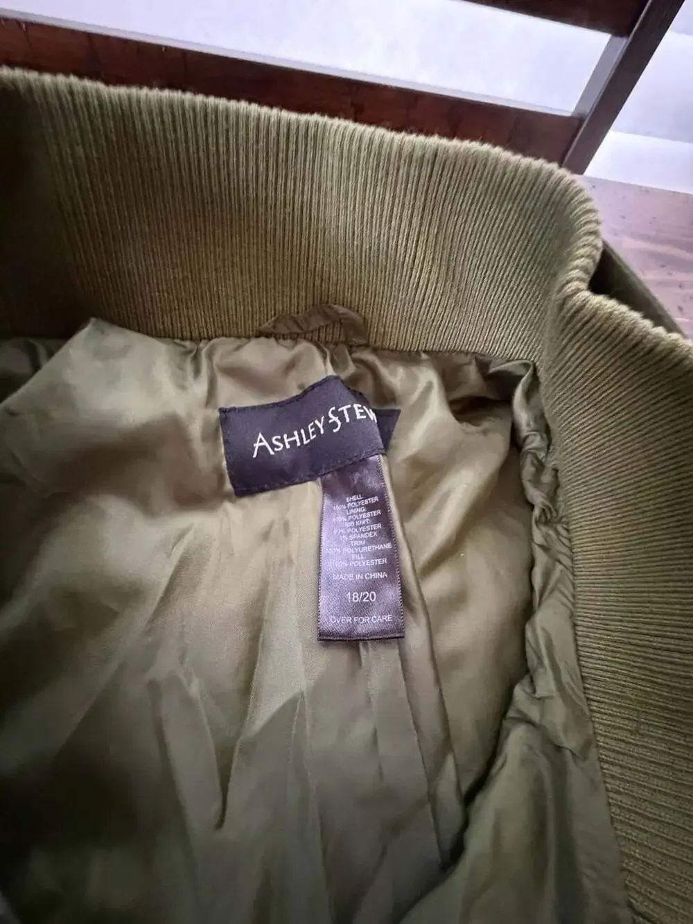 Ashley Stewart Green Quilted Zip-Up Jacket Size 18/20 - Picture 4 of 8